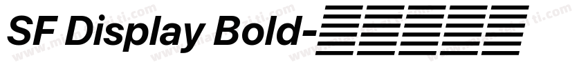 SF Display Bold字体转换